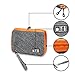 Electronics Organizer Travel Bag,Waterproof Portable Cable Cord Bag Organizer,Travel Gear Carry Bag for Cables External Flash Drive Mouse Memory Card Power Bank and More (L, Grey)