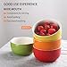 LIFVER 20 Ounces Porcelain Soup Bowl, Cereal Bowl Set, Assorted Colors, Set of 4