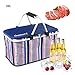 Picnic Insulated Bag, Oumers 32L Large Size Insulated Picnic Basket - BBQ Meat Drinks Cooler Bag -Folding Collapsible Cooler Basket for Family Vacations Parties Outdoor Travel, Keep Food Cold Storage