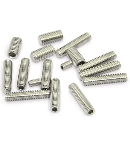 M5-0.8 X 8mm Stainless Steel Socket Set Screws – 50-Pack Cup-Point Hex Grub Screws, 304 Stainless
