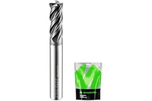 SHARPRO SHAPPRO 5/16 Inch Shank Carbide Square End Mill, 4 Flute CNC End Mills, Heat-Resistant Metal Endmill Suitable Alloy Steel, Stainless Steel, Various Cast Iron