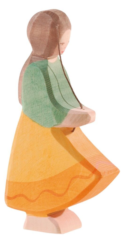 Ostheimer Wooden Candle Goose Girl 13 cm Organic Unscented