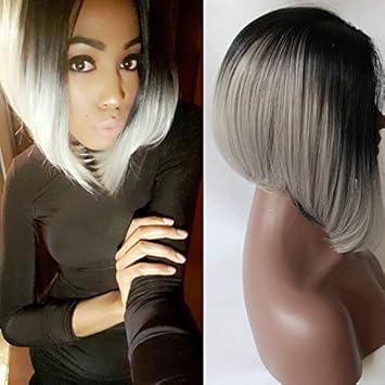 Sunwell Fashion Short Bob Synthetic Lace Front Hair Wigs For Women