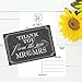 50 4x6 Chalkboard Thank You Postcards Bulk, Modern Cute Boho Blank Thank You Cards From The New Mr. and Mrs. Note Card Stationery Set For Wedding Gifts, Bridesmaid, Bridal Shower, Engagement Party