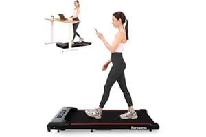 Hartwares Walking Pad Under Desk Treadmill, Portable Small Treadmills for Home and Office, 2.5HP Ultra Quiet Brushless Motorized Walking Jogging Running Machine with Remote Control