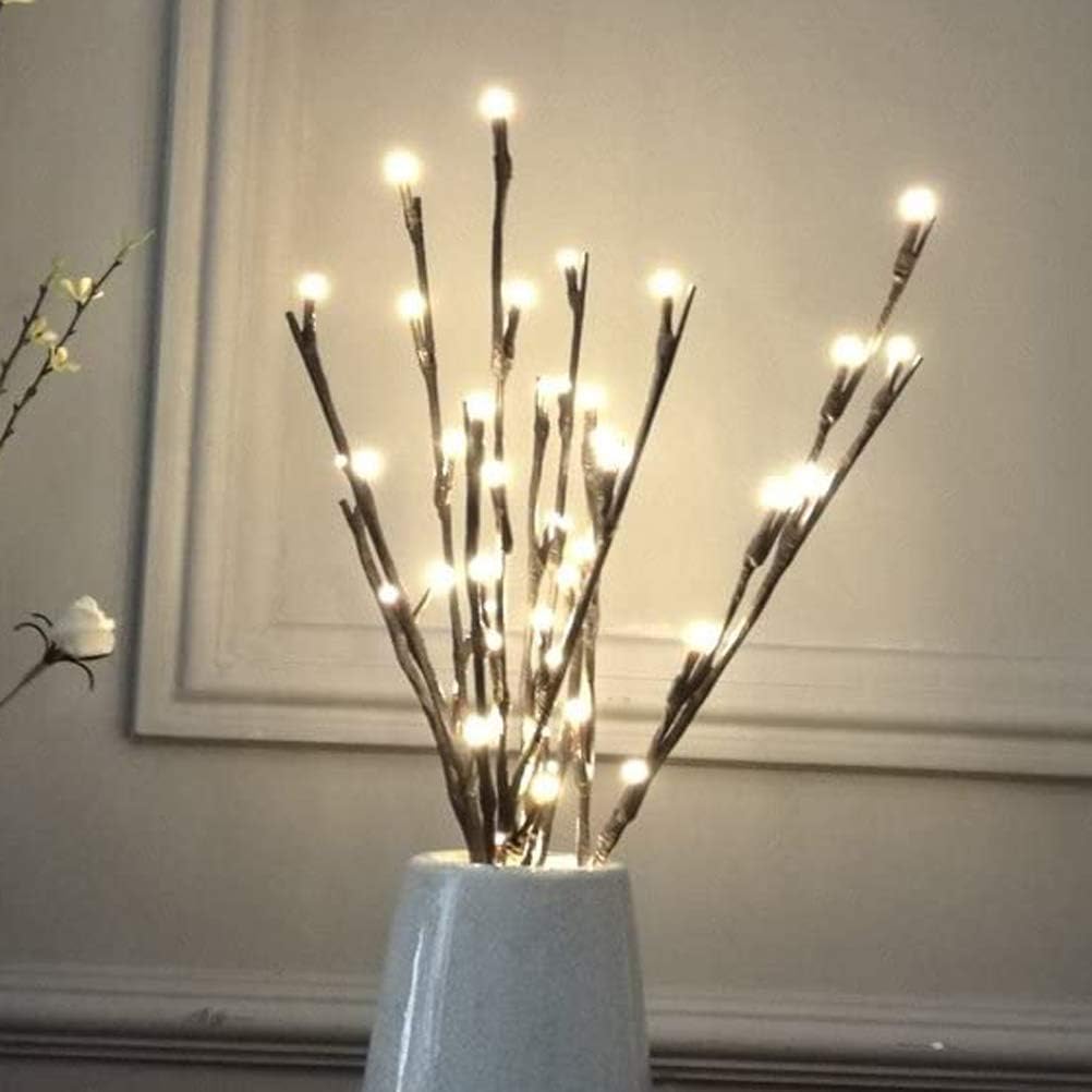 BABALI Lighted Artificial Branches 20 Inches 48 Led Battery Operated Decorative