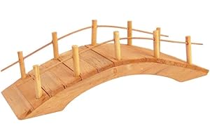 TG,LLC Treasure Gurus Miniature Wooden Arch Bridge Fairy Garden Ornament Outdoor Dollhouse Decor Supply