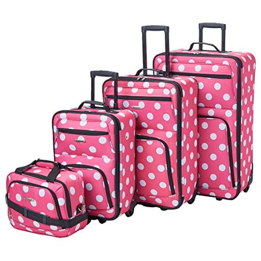 Rockland Polka Softside Upright Luggage 