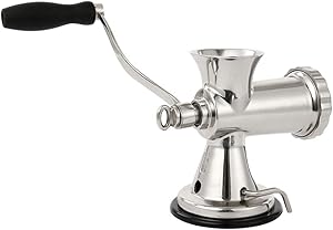 KNDJSPR Powerful Manual Meat Grinder and Sausage Filling Machine Series, Bar, Cleaning Brush, Spare Bushing, Stainless Steel Enema for Kitchen Meat, Crushing