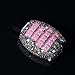 Thor-Inst Car Key Case Key Shell Fob Key Cover Case Bag Holder Key Chain with Bling Diamond for C E S M CLS CLK GLK GL Class 2/3-button Keyless Entry Remote Control Smart Key,etc (Pink)