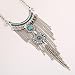 Usstore Women Fashion Pendant Bohemian Gypsy Style Turquoise Tassel Long Chain Necklaces