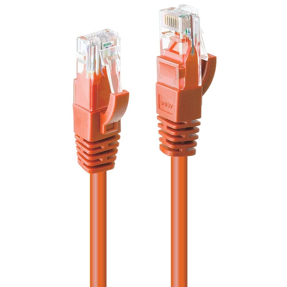 LINDY 15m Cat.6 U/UTP Ethernet Cable, Orange