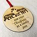Mama Papa Baby Bear Christmas Ornament 2022 Dated - Our First Christmas as a Family Rustic Wooden Wood Engraved Ornament (2022)