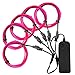 Zitrade EL Wire Pink Neon Light 4 Modes Battery Operated Electroluminescent Pink Portable El Wires Inverter for Cosplay Dress.