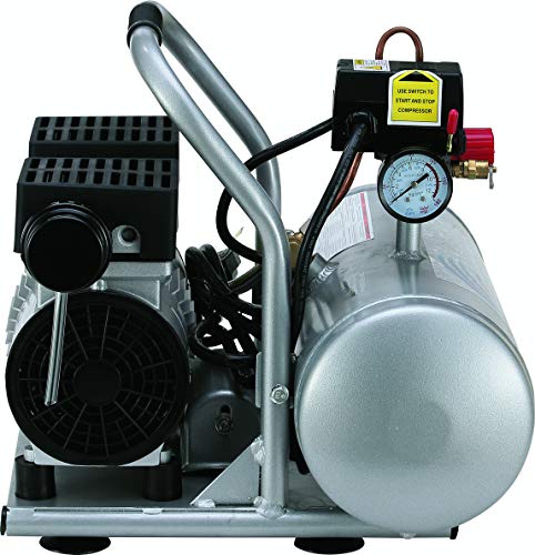California Air Tools 2010AGK18 Ultra Quiet & Oil-Free 1.0 Hp, 2.0 Gal. Aluminum Tank Air Compressor with Nail Gun Kit