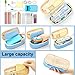 Aineeba Big Capacity Pencil Pen Case Office College School Large Storage High Capacity Bag Pouch Holder Box Organizer (Light Blue)
