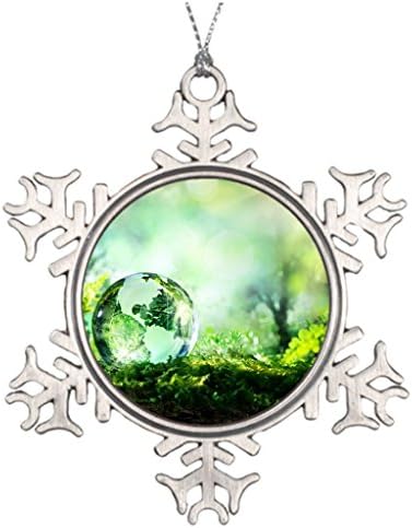 Darlingz Ideas For Decorating Christmas Trees Environment Crystal globe in a green forest Snowflake Ornament Tree Stand