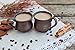 Handmade Ceramic Set of 2 Mug Small Clay Cup with Handle 5oz Multicolor Natural Earthenware Eco Friendly Coffee Lead Free Pottery Handcrafted Black
