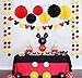 Threemart Colorful Party Supplies Yellow Black Red for Birthday Decorations Garland