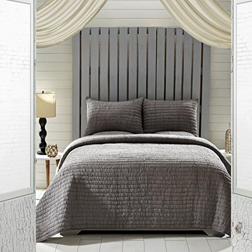Rochelle Grey 2 Piece Twin Quilt Set