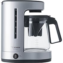 ketu Zojirushi EC-DAC50SZ ZUTTO Coffee Maker 5 Cups, Silver, PFAS-free