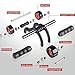 Ranbow Core Fitness AB Roller Pro Wheel Home Workout Machine Abdominal Carver with Kneepad & Floor Stopper, Supports 400 lb, Black & Red