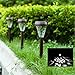Solario Garden Decor Solar Powered Lights- Set of 10- Decorative Stainless Steel Lamps- Wireless Outdoor Security Light- LED Accent Lighting (Bronze)