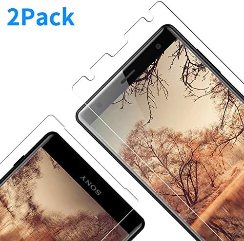 Vkaiy Screen Protector for Sony Xpeia XZ2 [2 Pack] Tempered Sony Xpeia XZ2 Screen Protector, Case Friendly, Fit Well, Anti-Scratch, 9H Hardness Glass Screen Protector for Sony Xpeia XZ2