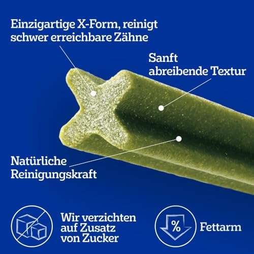 DentaStix Fresh Hundeleckerli für große Hunde, Kausnack gegen Zahnsteinbildung, Für gesunde Zähne und einen frischen Atem, 4 er Pack, 4 x 28 Stück