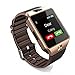 Amazingforless Bluetooth Touch Screen Smart Wrist Watch Phone with Camera - Gold