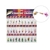 BLISSWILL 30Pcs Metal Fishing Lures Crankbait Spinner Baits Assorted Fish Hooks Tackle For Pike Trout Salmon Bass