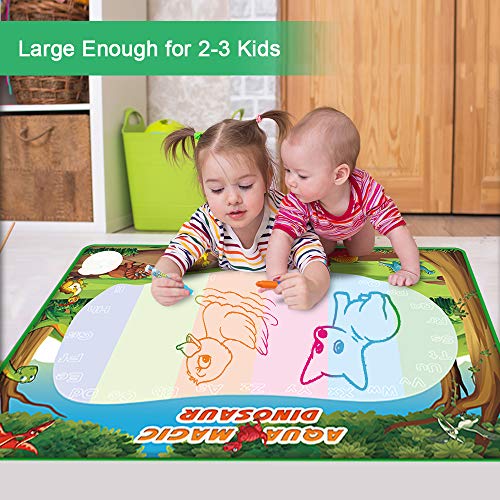 Aqua Drawing Mat for Kids - YEEBAY Water Magic Doodle Toys - Mess Free Coloring Painting Educational Writing Mats - Xmas Gift for Toddlers Boys Girls Age of 2,3,4,5,6 Year Old