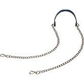 VanEnjoy 12MM Replacement Chain & Genuine Leather Shoulder Crossbody Straps for Handbags Purse Bags (Blue)