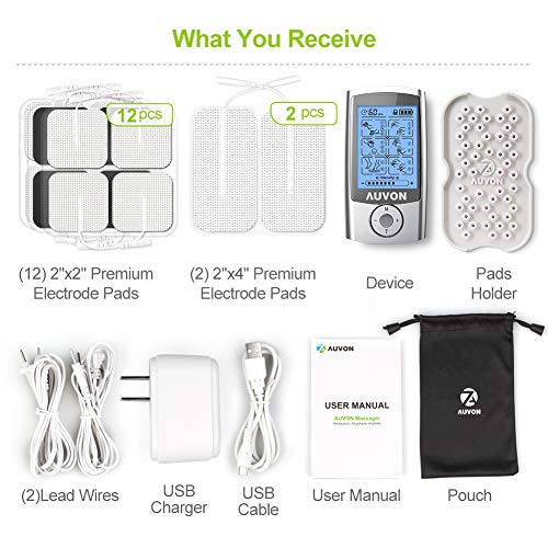 5 AUVON+Rechargeable+Stimulator+Self+Adhesive+Electrodes