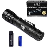 LED Tactical Flashlight, Brightest Flashlight Torch Light 1200Lumens, LED Tactical Flash light High Powered, Zoomable and Waterproof for Emergency Camping