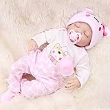 OtardDolls Reborn Baby Dolls Lifelike Realistic Sleeping Girl with Puppy Clothes Soft Vinyl Children Gifts (Lovely Puppy)