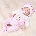 OtardDolls Reborn Baby Dolls Lifelike Realistic Sleeping Girl with Puppy Clothes Soft Vinyl Children Gifts (Lovely Puppy)