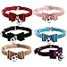 G Ganen Cat Collar Kitten Velvet Bow Tie Safety Elastic Bowtie Bell Color Pink