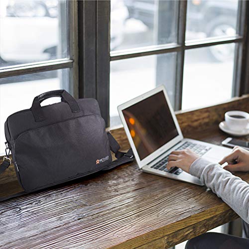 REYLEO Laptop Bag, Christmas Gift 15.6 Inch USB Laptop Briefcase, Waterproof Travel Business Messenger Shoulder Bag with Luggage Strap for Men Women School Fits MacBook HP Dell Notebook Tablet