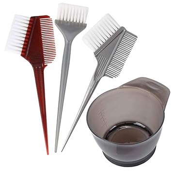 Amazon Com 4 Pcs Professional Salon Hair Coloring Dyeing Kit 2020 Version Hair Dye Brush And Bowl Set Dye Brush Comb Mixing Bowl Tint Tool Beauty