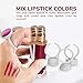 120 Pack - Makeup Rings Tattoo Ink Rings Cups Makeup Glue Ring Cup Disposable Glue Holder Plastic Tattoo Ink Pigment Ring Adhesive Makeup Rings Palette for Eyelash Extension Nail