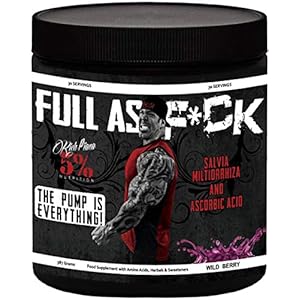 5% Nutrition – Rich Piana Full As F*Ck (30 Serv) Wild Berry, 1 Units FID53242