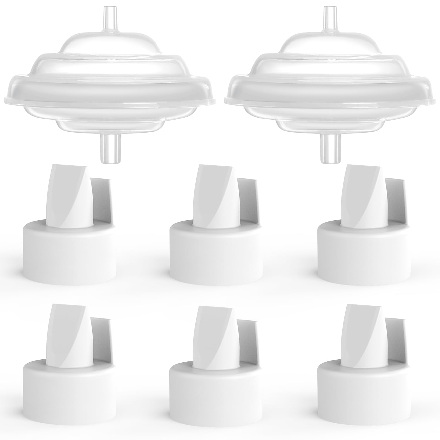 Photo 1 of [8-Count] Papablic Duckbill Valves and Backflow Protector Compatible with Spectra S1 Spectra S2 Spectra 9 Plus Breast Pumps, Not Original Spectra Pump Parts, BPA/DEHP Free