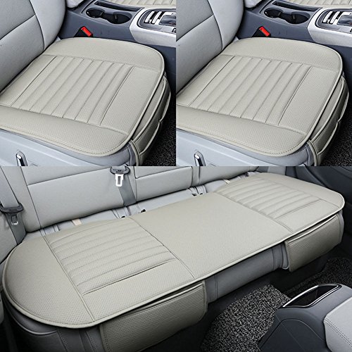 Afco Car Front Back Seat Cover Pad Protector Mat Comfortable Chair Cushion size Back (Beige)