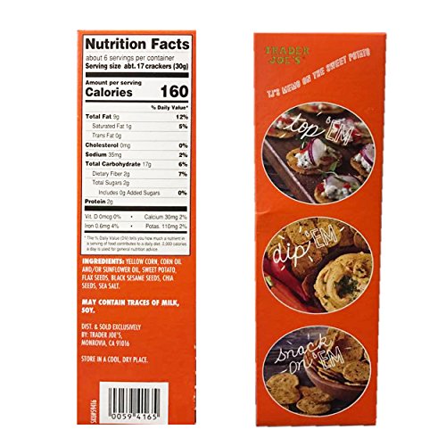 Trader Joes Gluten Free 3 Seed Crackers 6.5oz (Sweet Potato) Pricepulse