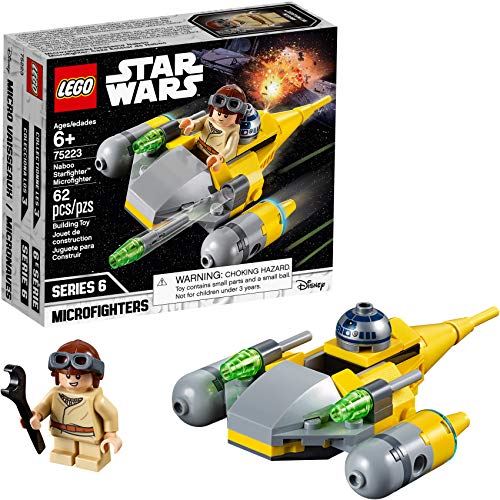 LEGO Star Wars Naboo Starfighter Microfighter 75223 Building Kit, 2019 (62 Pieces)