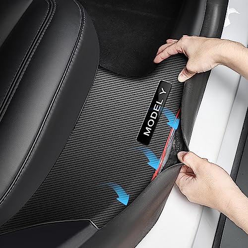 BMZX Tesla Model Y Door Sill Protector Carbon Fiber Door Sill Scuff 並行輸入 : BMZX for Tesla Model Y Door Sill Protector 5 Seater