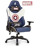 Neo Chair Licensed Marvel Premium Gaming Racing Chair Executive Office Desk Task Computer Home Chair (Captain America White Blue)
