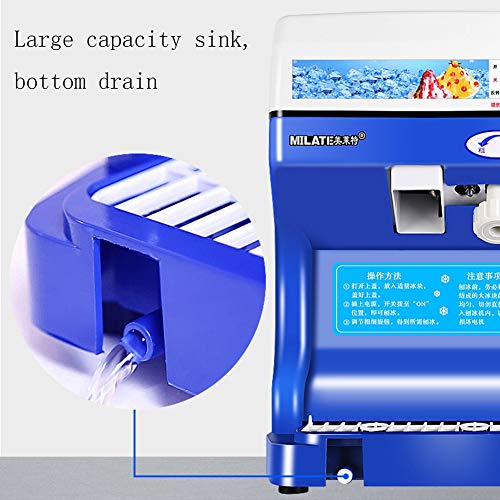 Kommerzielle Eiscrusher Maschine Vollautomatische Einstellbare Home Tabletop Ice Shaver Schneekegel Maker Restaurant… – Bild 5