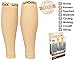 Physix Gear Calf Compression Sleeves for Women and Men - Compression Sleeve for Running, Provides Support and Shin Splints comfort, Compression Sleeves for Enhanced, Beige/Nude, L/XL